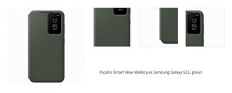Puzdro Smart View Wallet pre Samsung Galaxy S23, green 1