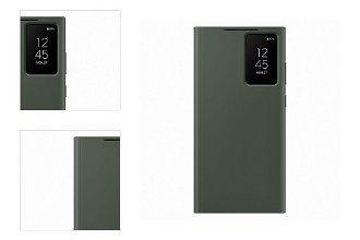 Puzdro Smart View Wallet pre Samsung Galaxy S23 Ultra, green 4