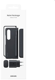 Puzdro so stojanom, S pen a nabíjací adaptér pre Samsung Galaxy Z Fold4, čierna