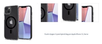 Puzdro Spigen Crystal Hybrid Mag pre Apple iPhone 13, čierne 1