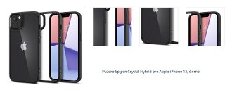Puzdro Spigen Crystal Hybrid pre Apple iPhone 13, čierne 1