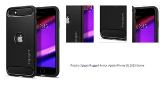 Púzdro Spigen Rugged Armor Apple iPhone SE 2020 čierne 1