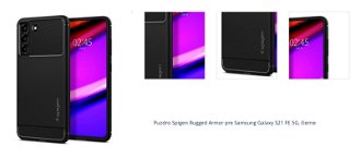 Zadný kryt Spigen Rugged Armor pre Samsung Galaxy S21 FE 5G, čierna 1