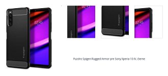 Puzdro Spigen Rugged Armor pre Sony Xperia 10 IV, čierne 1