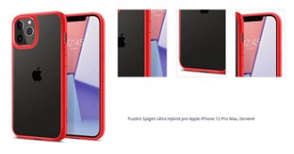 Puzdro Spigen Ultra Hybrid pre Apple iPhone 12 Pro Max, červené 1