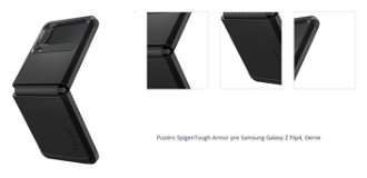 Puzdro SpigenTough Armor pre Samsung Galaxy Z Flip4, čierne 1