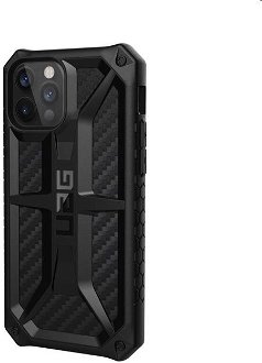 Puzdro UAG Monarch pre Apple iPhone 12/12 Pro, carbon fiber
