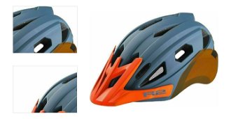 R2 Wheelie Helmet Petrol Blue/Neon Orange M Detská prilba na bicykel 4