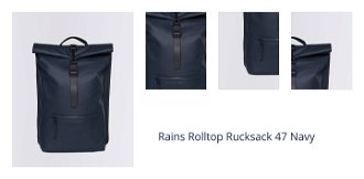 Rains Rolltop Rucksack 47 Navy 1
