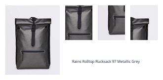 Rains Rolltop Rucksack 97 Metallic Grey 1