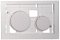 Rámček s tlačidlami Tece Loop z plastu v bielej farbe 9240664