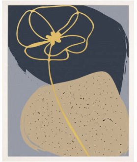 Rámovaný obraz Abstraktný kvet I, 24x30 cm%