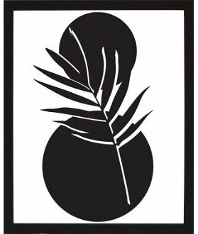 Rámovaný obraz Čiernobiela rastlinná abstrakcia II, 24x30 cm%