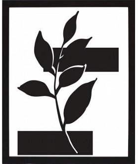 Rámovaný obraz Čiernobiela rastlinná abstrakcia III, 24x30 cm%
