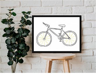 Rámovaný obraz Kreslený bicykel, 40x30 cm%