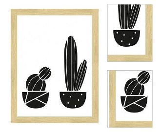 Rámovaný obraz Nordic kaktusy, 18x24 cm% 3