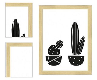 Rámovaný obraz Nordic kaktusy, 18x24 cm% 4