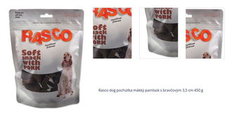 Rasco dog pochúťka mäkký pamlsok s bravčovým 3,5 cm 450 g 1