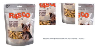 Rasco dog pochúťka mini sušienky tvar kosti s vanilkou 2 cm 250 g 1