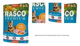 Rasco Premium Cat Adult kapsička morka v šťave 85 g 1