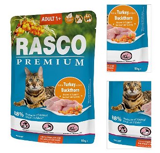 Rasco Premium Cat Adult kapsička morka v šťave 85 g 3
