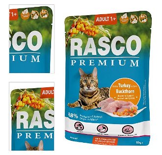 Rasco Premium Cat Adult kapsička morka v šťave 85 g 4