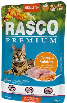 Rasco Premium Cat Adult kapsička morka v šťave 85 g 2