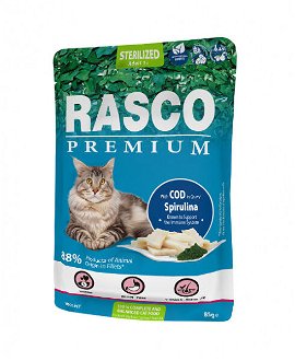 Rasco Premium Cat Adult Sterilized treska v šťave 85 g