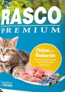 Rasco Premium Cat Kitten kura a čučoriedky 400 g 5