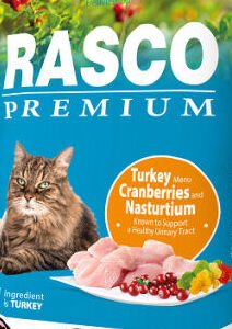 Rasco Premium Cat Senior morka s brusnicami kapucínkou 400 g 5
