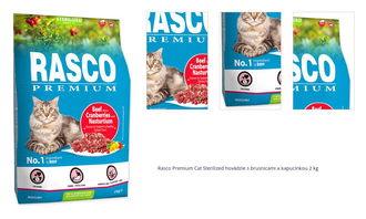 Rasco Premium Cat Sterilized hovädzie s brusnicami a kapucínkou 2 kg 1