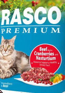 Rasco Premium Cat Sterilized hovädzie s brusnicami kapucínkou 400 g 5