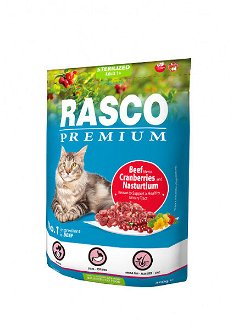 Rasco Premium Cat Sterilized hovädzie s brusnicami kapucínkou 400 g 2