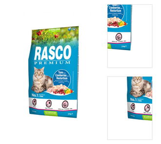 Rasco Premium Cat Sterilized tuniak brusnice a kapucínka 2 kg 3