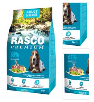Rasco Premium dog granuly Adult Sensitive jahňa a ryža 3 kg 3
