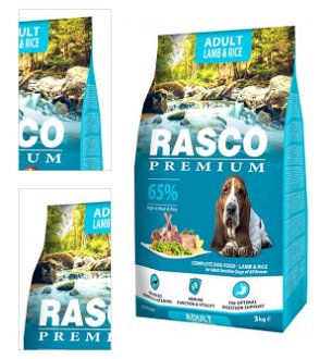 Rasco Premium dog granuly Adult Sensitive jahňa a ryža 3 kg 4