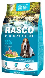 Rasco Premium dog granuly Adult Sensitive jahňa a ryža 3 kg