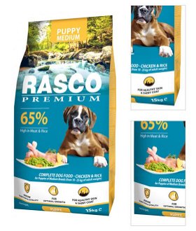 Rasco Premium dog granuly Puppy Junior Medium 15 kg 3