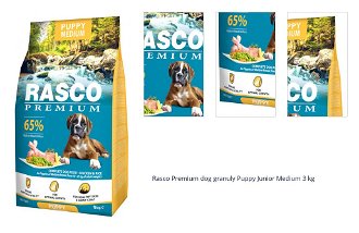 Rasco Premium dog granuly Puppy Junior Medium 3 kg 1