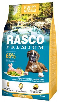 Rasco Premium dog granuly Puppy Junior Medium 3 kg
