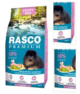 Rasco Premium dog granuly Puppy Junior Small 1 kg 3
