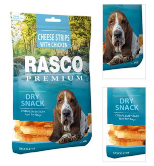 Rasco Premium pochúťa prúžky syra obalené kuracím mäsom 80 g 3