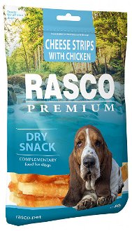 Rasco Premium pochúťa prúžky syra obalené kuracím mäsom 80 g