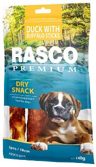 RASCO Premium pochúťka 18 cm byvolí uzol obalený kačacím mäsom 140 g
