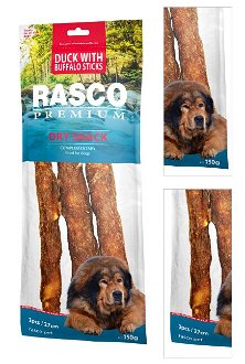 Rasco Premium pochúťka 3 tyčinky byvolie 27 cm obalené kačacím mäsom 250 g 3