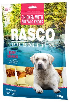 RASCO Premium pochúťka 6 cm byvolie uzly obalené kuracím mäsom 230 g