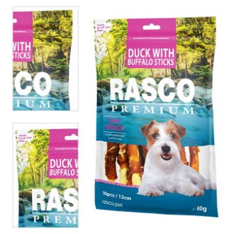 Rasco Premium pochúťka byvolie tyčinky obalené kačacím mäsom 80 g 4