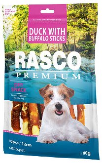 Rasco Premium pochúťka byvolie tyčinky obalené kačacím mäsom 80 g 2