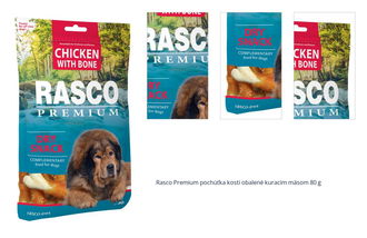 Rasco Premium pochúťka kosti obalené kuracím mäsom 80 g 1