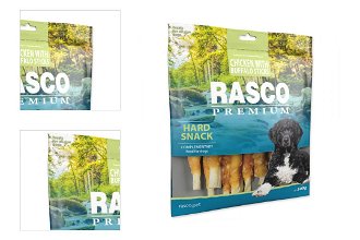 Rasco Premium pochúťka tyčinky byvolie obalené kuracím mäsom 500 g 4